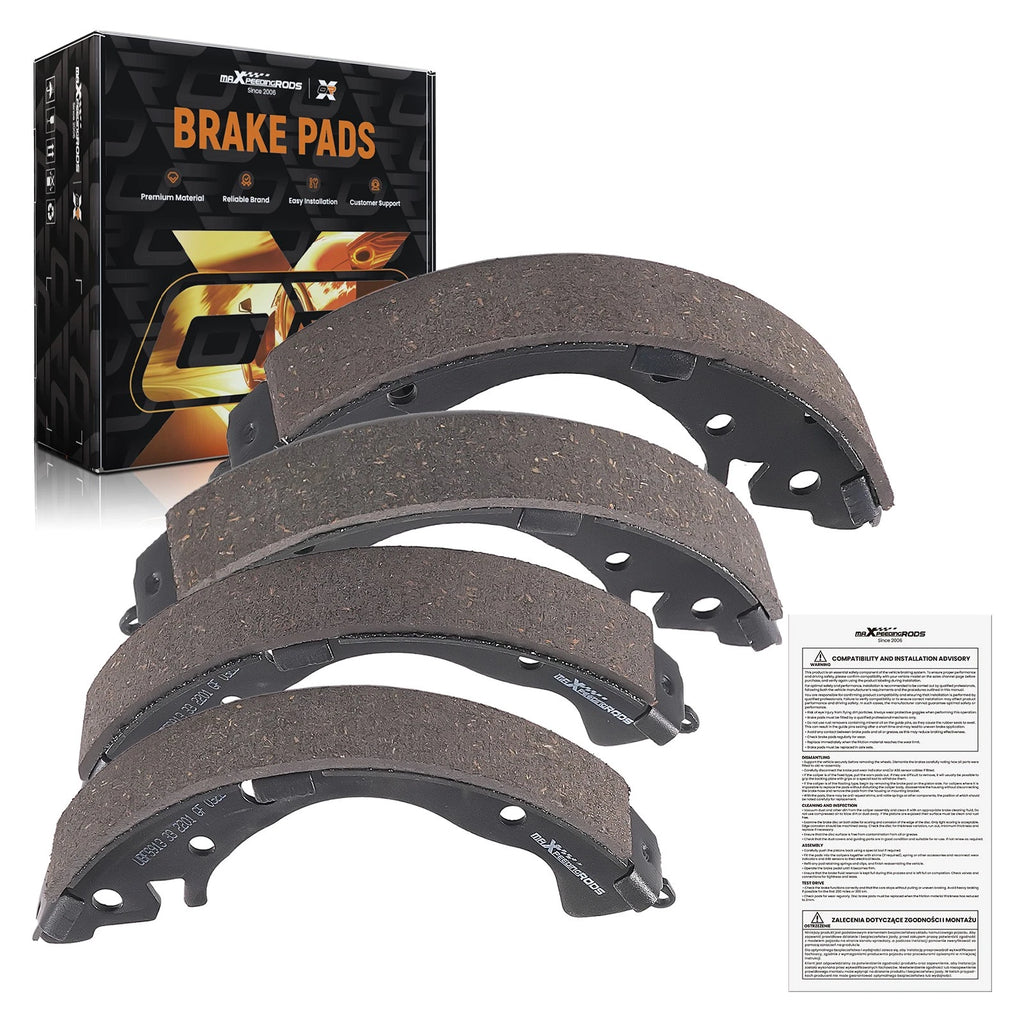 4x Rear Brake Shoes for Honda Fit (2009–2020), Insight (2010–2014), Civic (2006–2015)