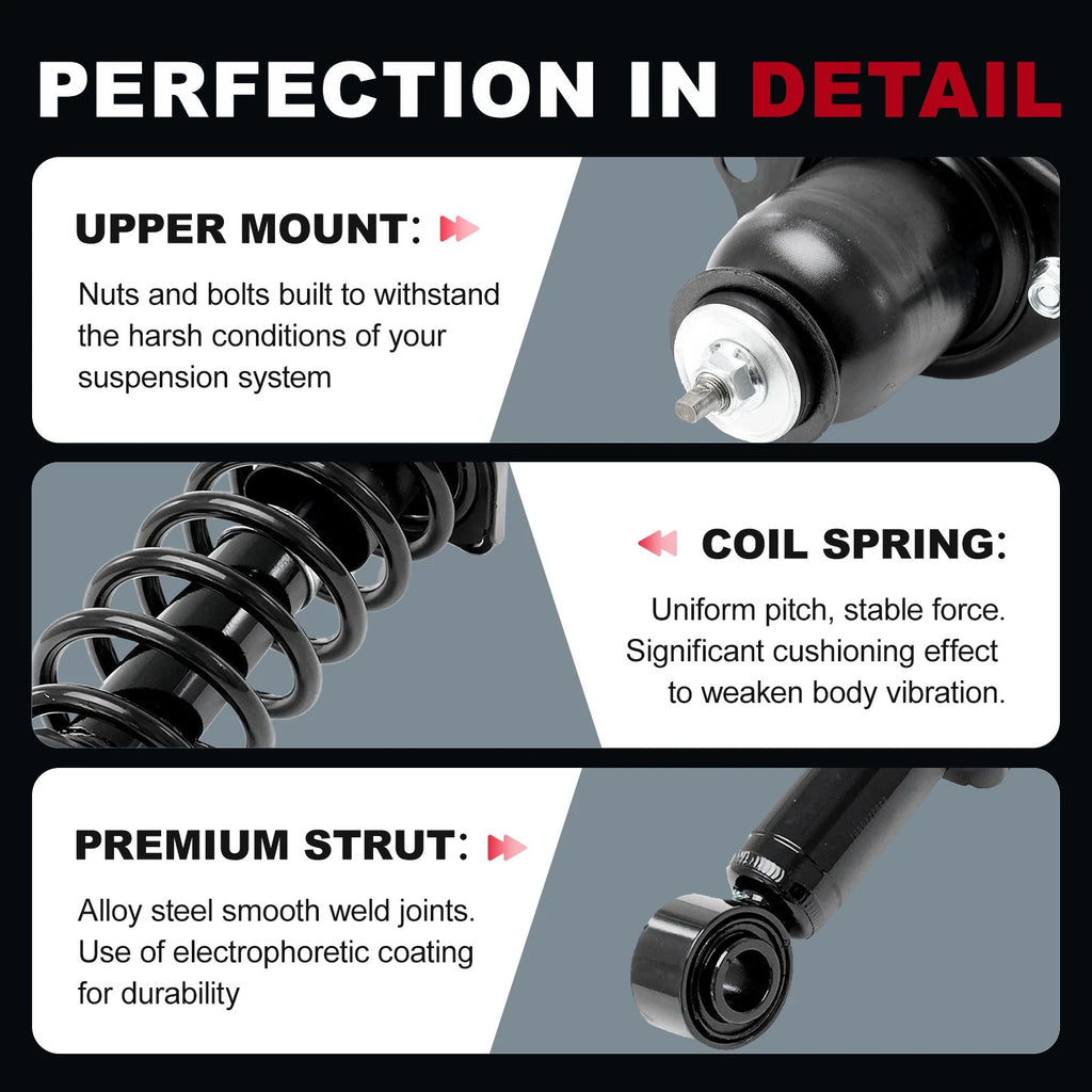 Pair Rear Struts with Coil Springs for Toyota Corolla Matrix (2009-2013)
