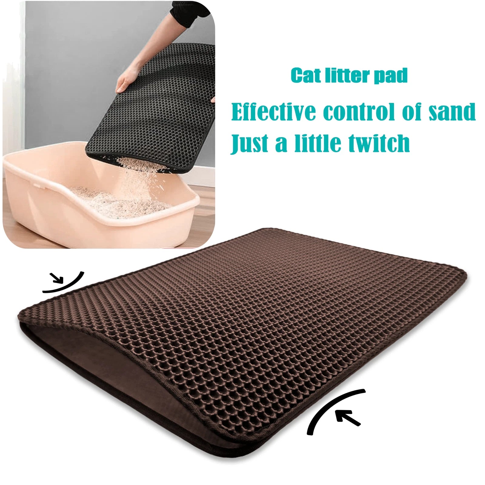 Cat Litter Mat Trapper Pad for Universal Use (40" x 50") - EVA Foam Rubber