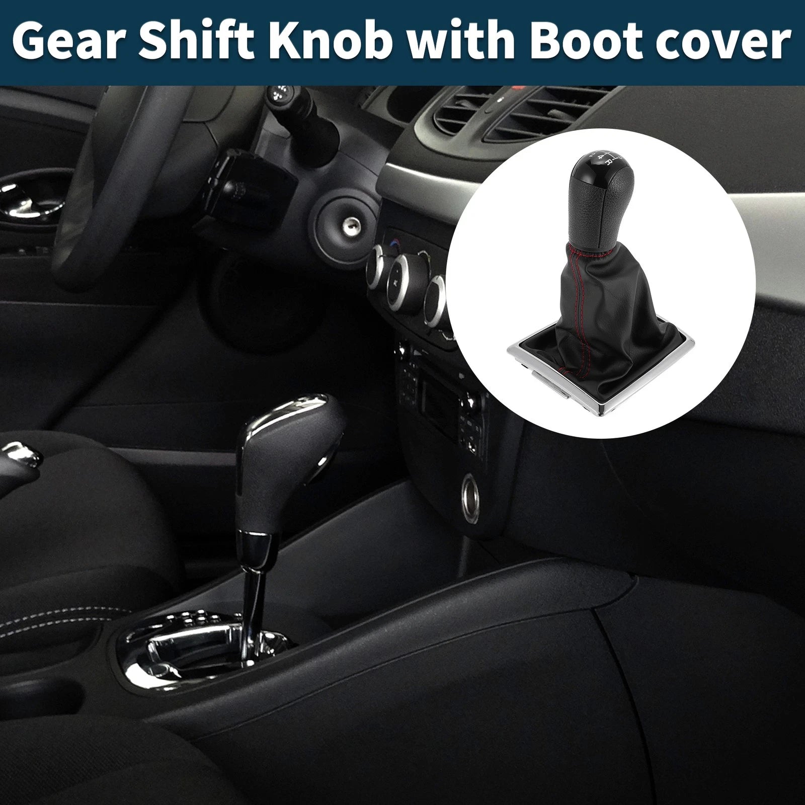 5 Speed Manual Gear Shift Knob with Cover for Ford Focus MK2 (2004–2008)