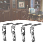 Set of 4 Industrial 90 Degree Hook Latch Carbon Steel for Equipment Fastening
