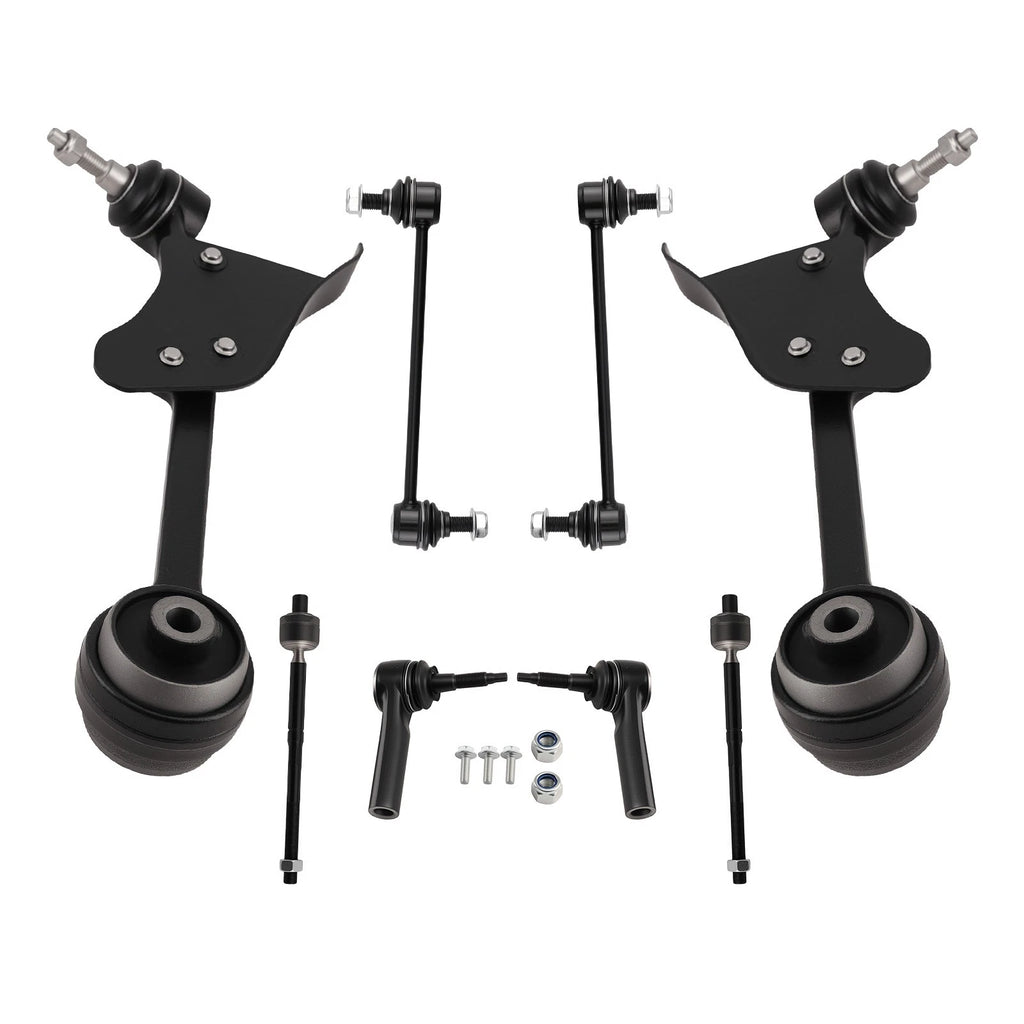 Set of 8 Front Lower Control Arms, Tie Rods, Sway Bars for Ford Mustang (2015–2019)