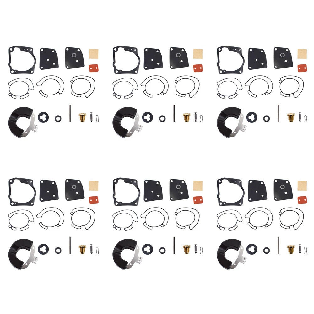 6x Carburetor Kits for Johnson Evinrude V4 (Various Years)