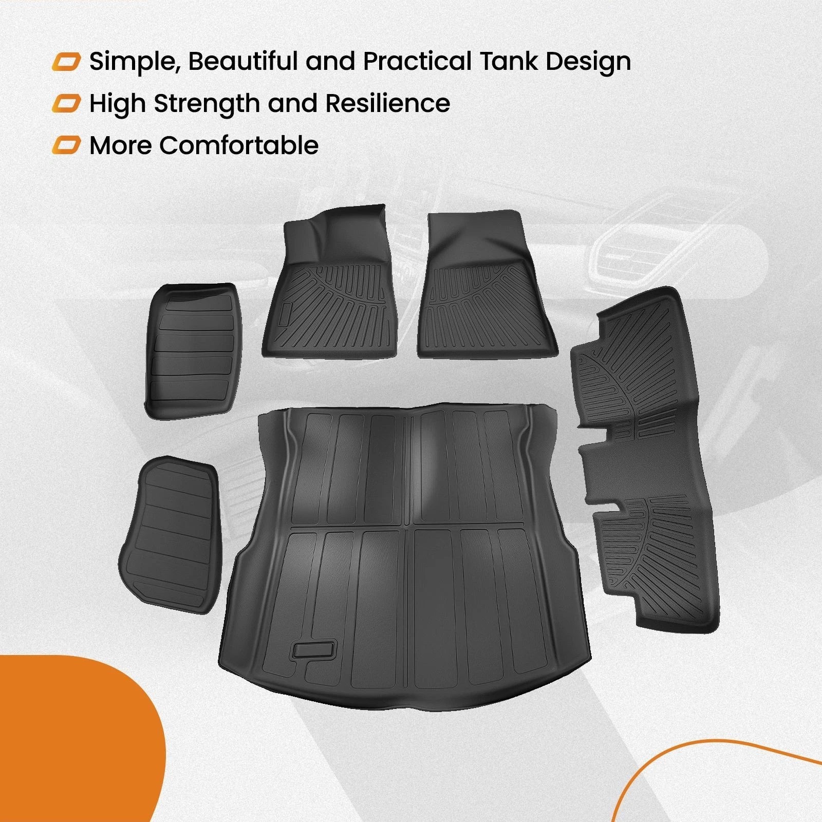 TPE Floor Mat Liner for Tesla Model 3 Highland (2024–2025) Anti-Slip