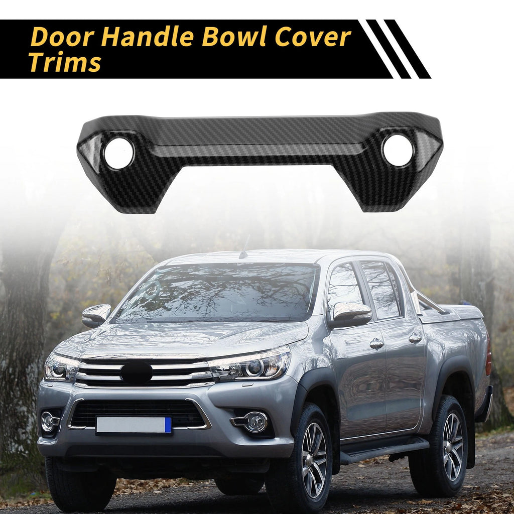 Carbon Fiber Pattern Trunk Handle Bowl Cover for Toyota Tundra (2022–2024)