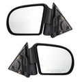 Mirror Set for Chevrolet S10 (1999–2004) Manual Fold Textured Black