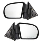 Mirror Set for Chevrolet S10 (1999–2004) Manual Fold Textured Black