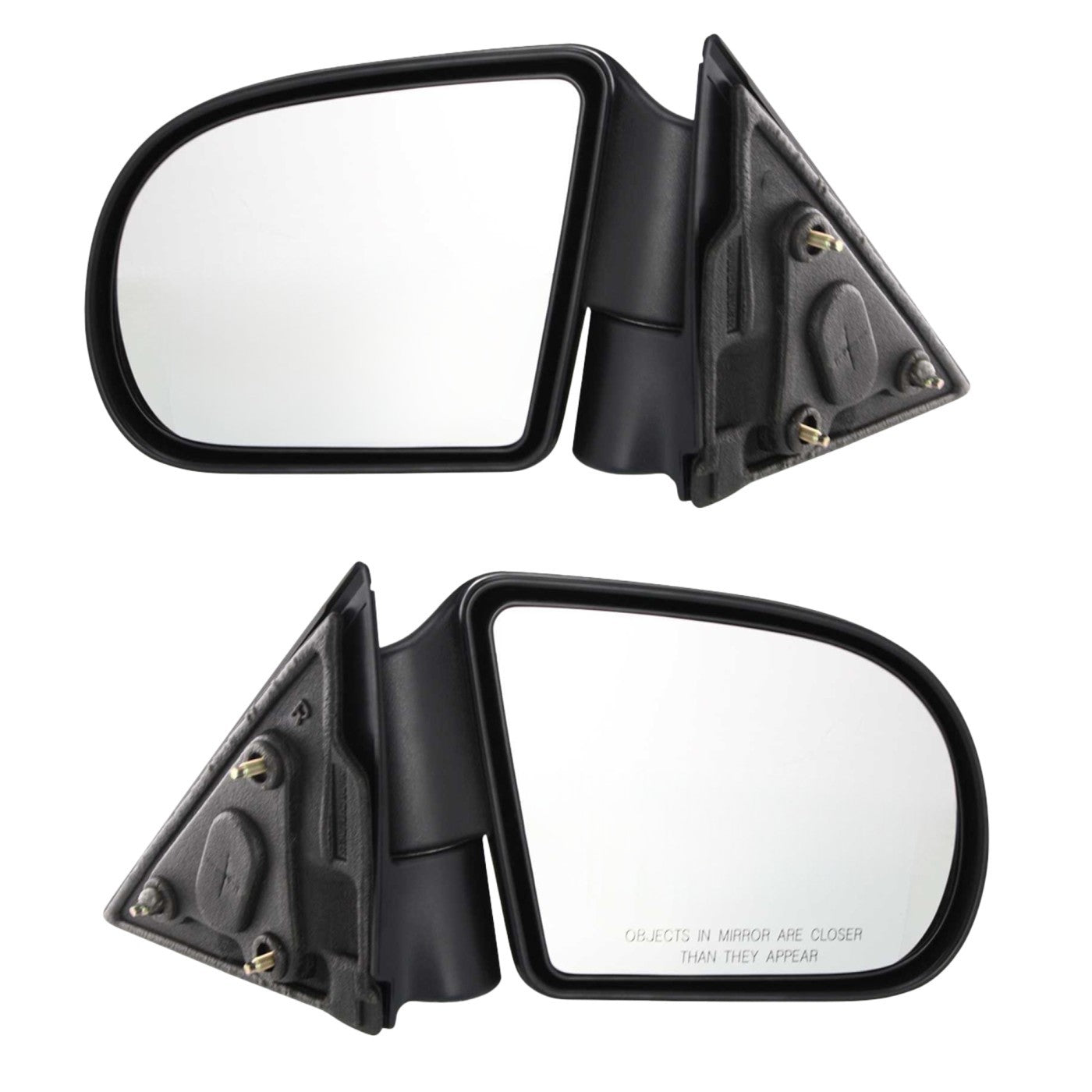 Mirror Set for Chevrolet S10 (1999–2004) Manual Fold Textured Black