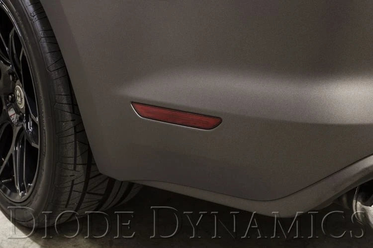 Pair Red LED Rear Side Marker Lights for 2015-2020 Ford Mustang