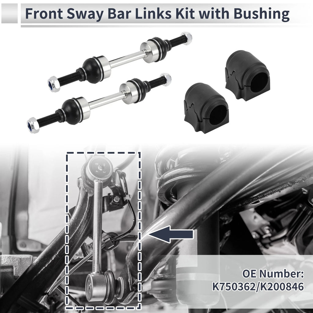 Front Stabilizer Bar Links with 2 Pcs Bushing for Ford F-150 (2009–2014) No.K750362