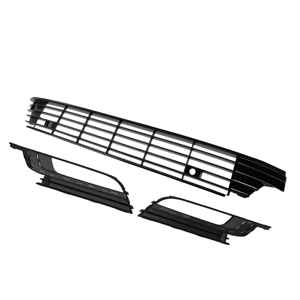 Set of 3 Front Black Chrome Covers for VW CC 2.0L/3.6L (2013–2017) 3C8854661