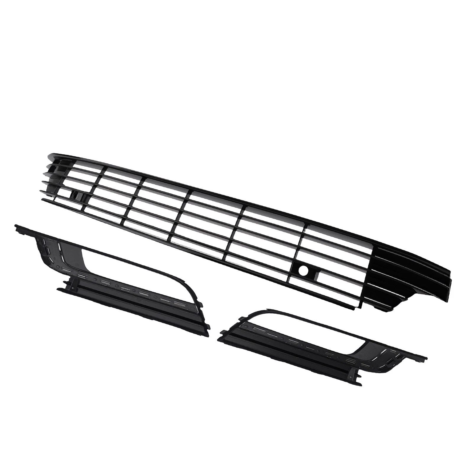Set of 3 Front Black Chrome Covers for VW CC 2.0L/3.6L (2013–2017) 3C8854661