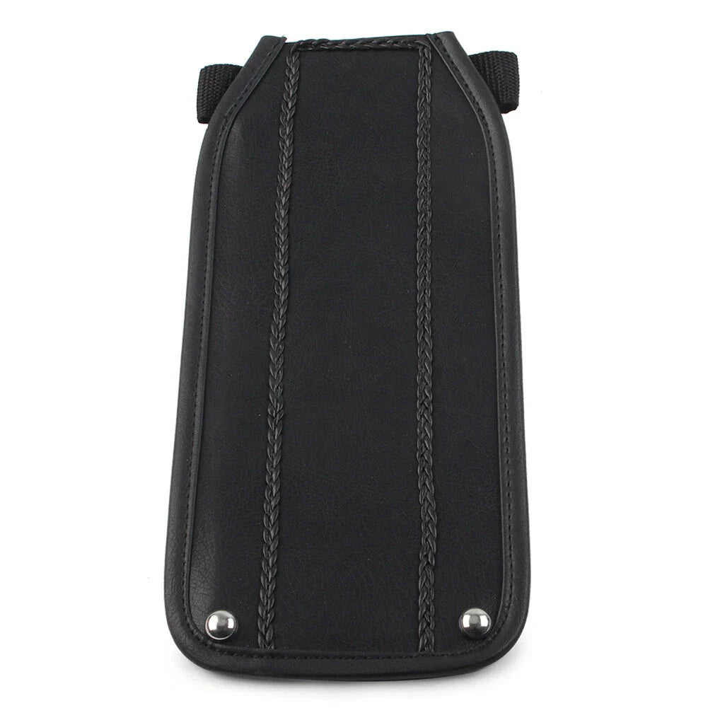 Black PU Leather Gas Tank Panel Bib for Harley Electra Glide FLH