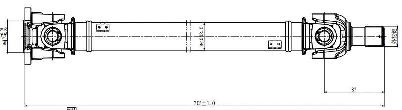 Driveshaft Prop Shaft for BMW X6 (2008–2010)