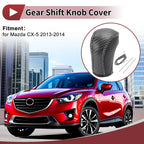 1Pc Gear Shift Knob Cover for Mazda CX-5 (2013–2014) Gray Faux Leather