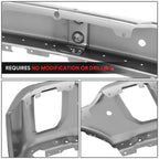 Chrome Front Bumper Face Bar w/ Sensor Holes for GMC Sierra 2500 3500 HD (2020–2023)