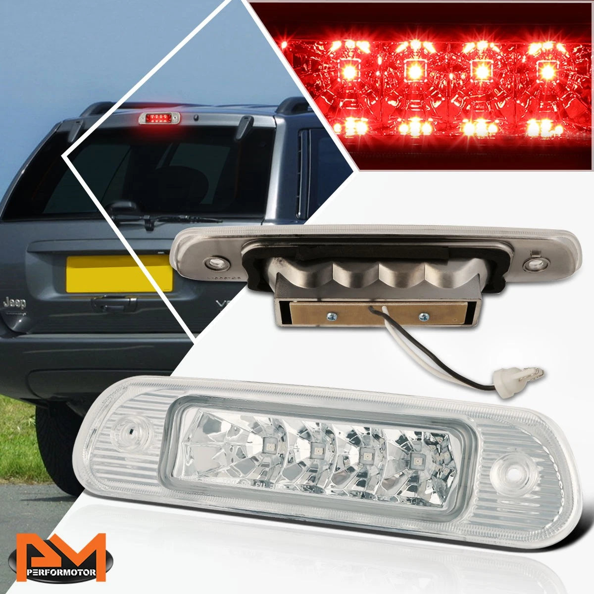 LED Third Brake Light for Jeep Grand Cherokee (1999–2004) Chrome