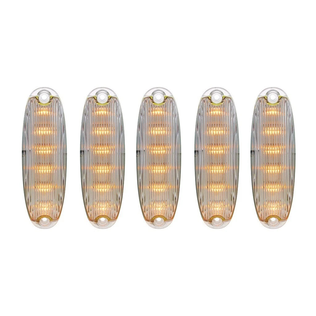 Amber LED Clear Lens Cab Marker Lights for Freightliner Cascadia (2008–2017)