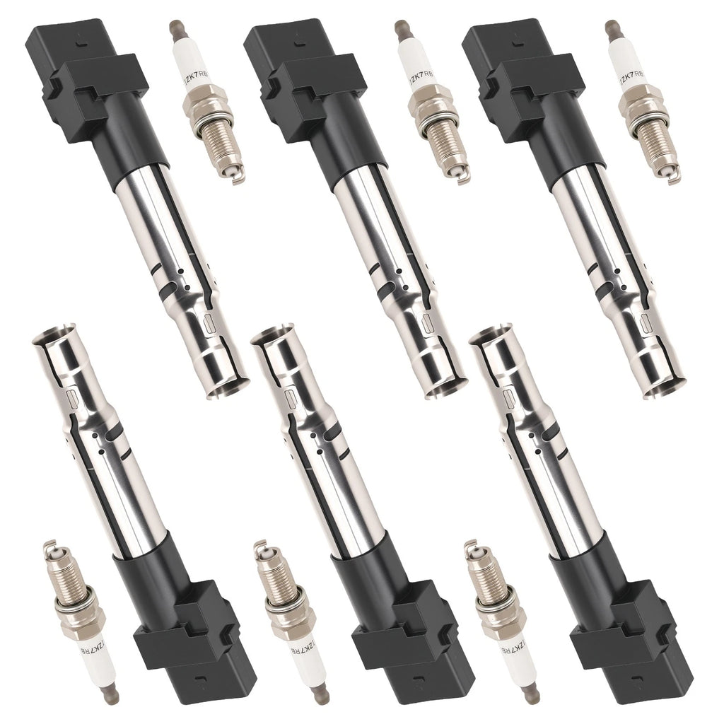 UF616 UF531 Ignition Coil & Iridium Spark Plug Set for Audi A3 TT 3.2L V6
