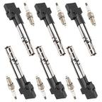 UF616 UF531 Ignition Coil & Iridium Spark Plug Set for Audi A3 TT 3.2L V6