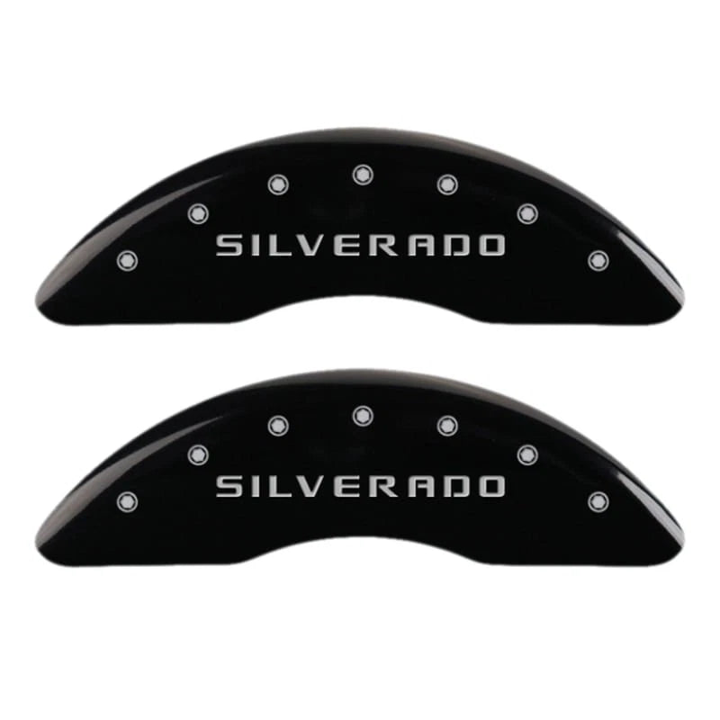 Black Caliper Covers 4pc Engraved for Chevy Silverado 2500 (2020–2025)