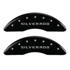 Black Caliper Covers 4pc Engraved for Chevy Silverado 2500 (2020–2025)