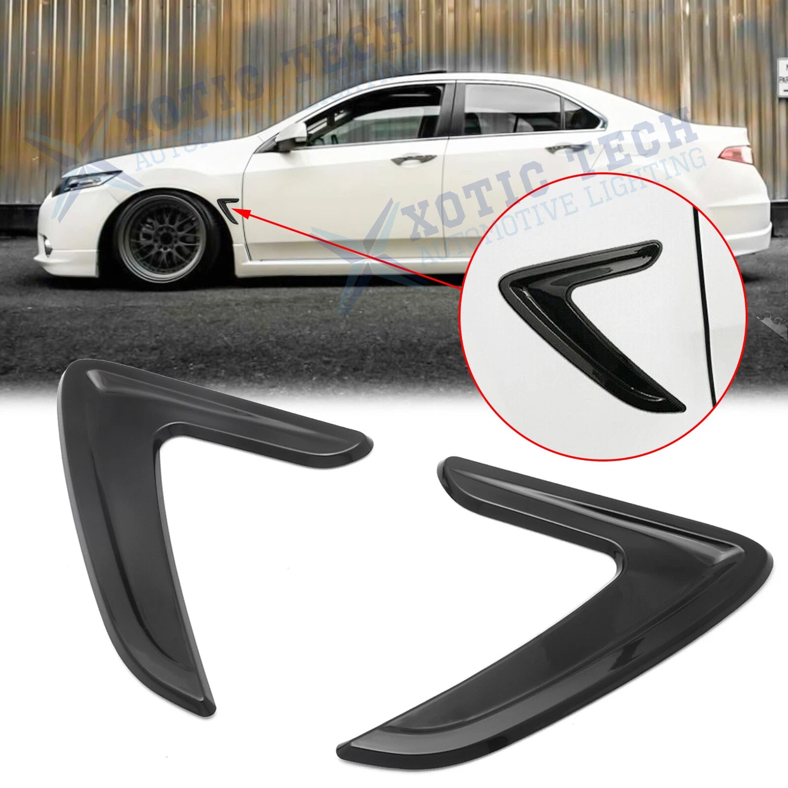 Side Fender Air Flow Vent Trim for Acura TSX (2011–2014)