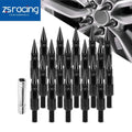 Set of 20 Racing Wheel Spike Lug Nuts for Closed End Ball Seat