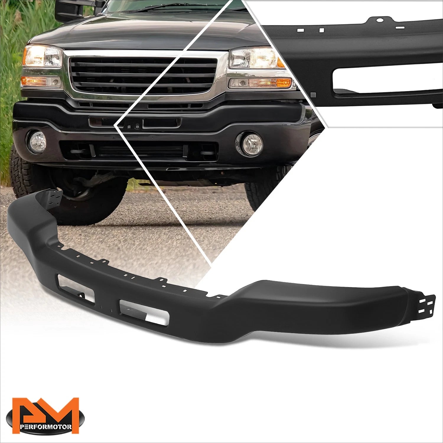 Front Bumper Face Bar for GMC Sierra 1500 (2003–2007) Black Paint to Match