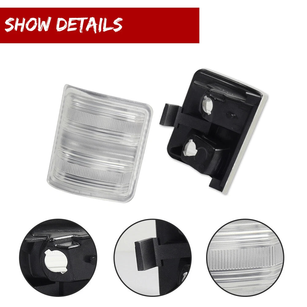 Clear Lens Side Mirror Marker Signal Light Housings for Ford F250 F350 F450 F550