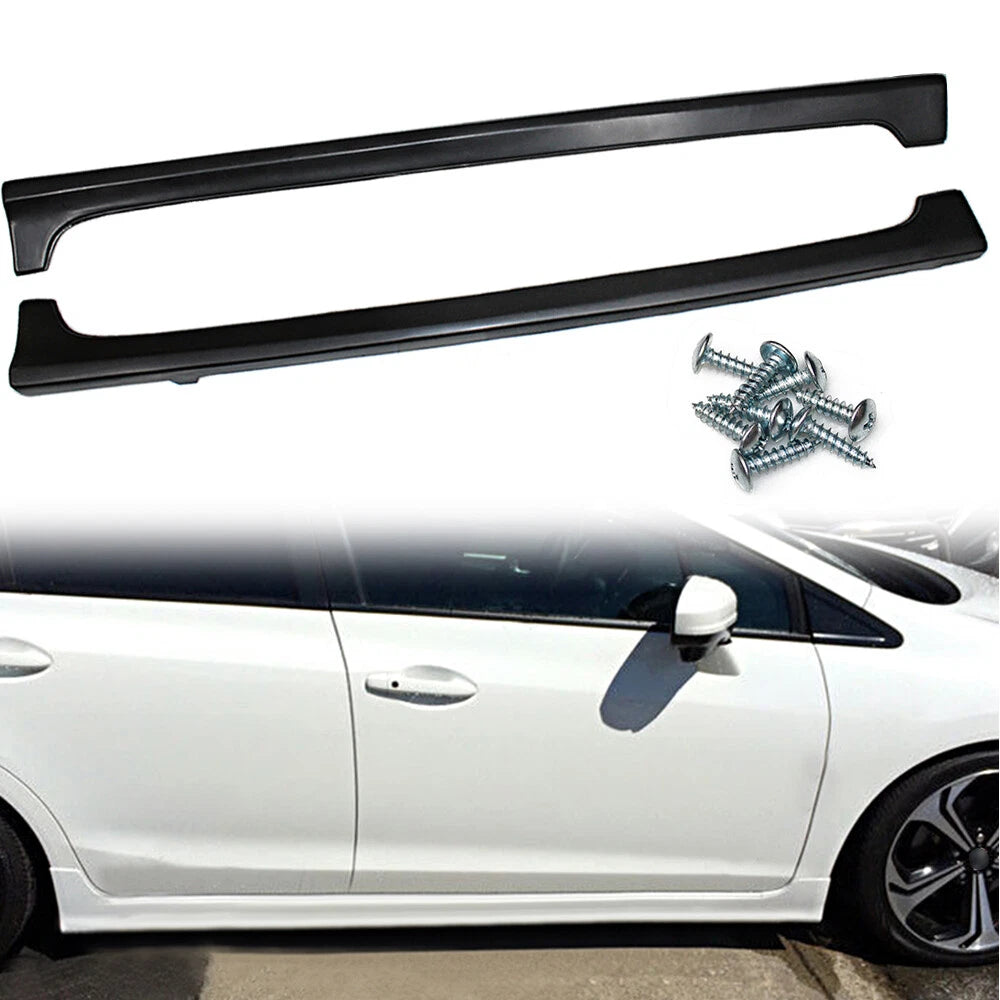 M-style Side Skirts Rocker Panels for Honda Civic 9th 2012–2015 (ABS)