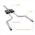 Aluminized Catback Exhaust Muffler Piping for Dodge Challenger (2009–2014)