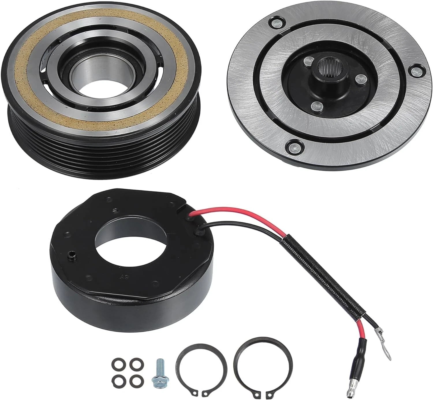 AC Compressor Clutch Kit Pulley Coil for Toyota Tacoma (2005–2015)
