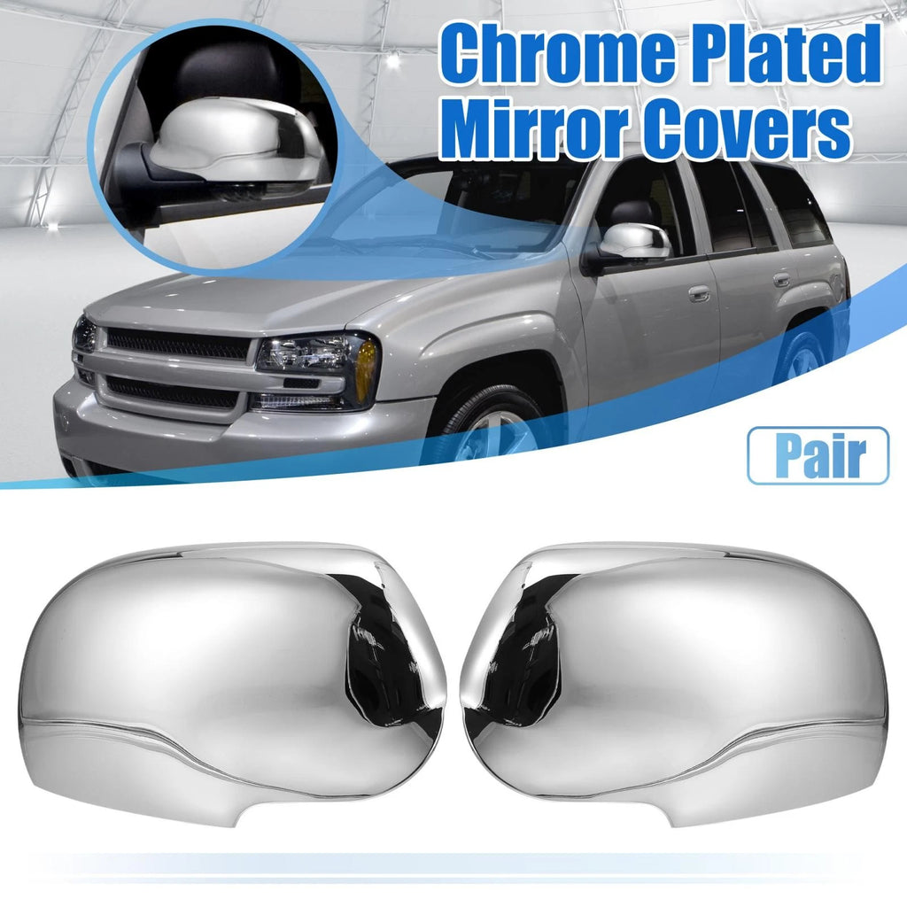 Pair of Chrome Plated Power Full Mirror Covers for Chevrolet Trailblazer (2002–2009)