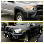 Set of 2 Front Bumper End Caps for Toyota Tacoma (2012–2015) Black