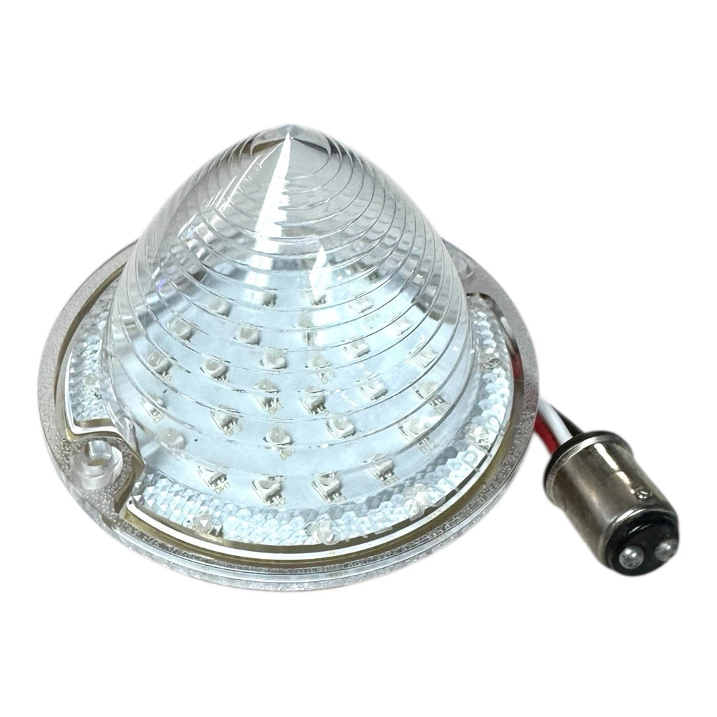 Set 4 LED Front Parking Lights Clear Amber Lens for Chevy Impala (1958)