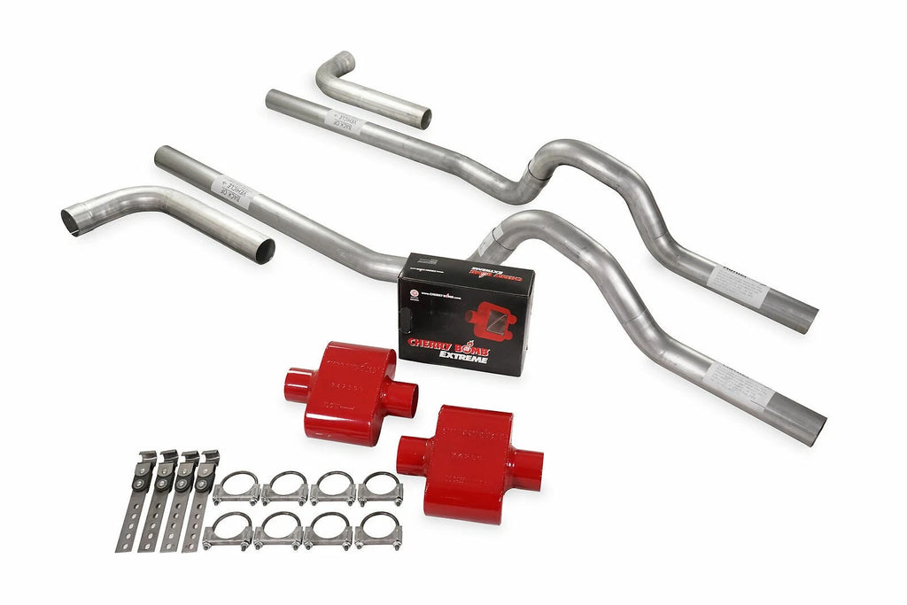 Dual Exhaust Kit 3" for Ford F-Series (1962–1966) Cherry Bomb Extreme Side Exit