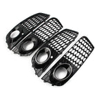 2X Honeycomb Hex Mesh Fog Light Cover for Audi A4 B8 (2009–2012)