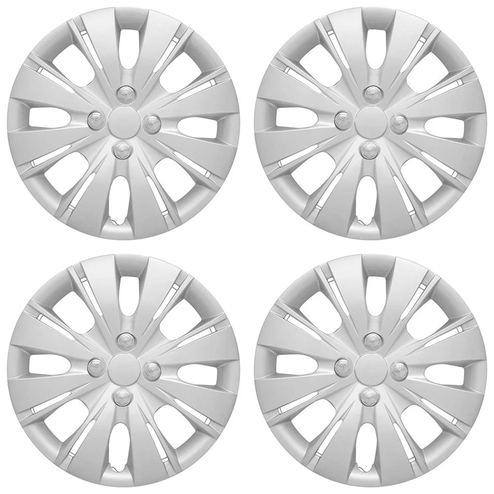 4 New 2012-15 Toyota Yaris 15' hubcaps Wheel Rim Covers Snap On 4 Bolt Lug Hubs