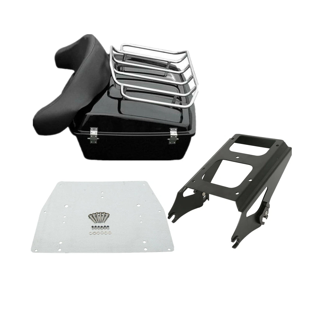 Chopped Trunk Backrest Mount Rack Plate for Harley Touring (2009–2013)