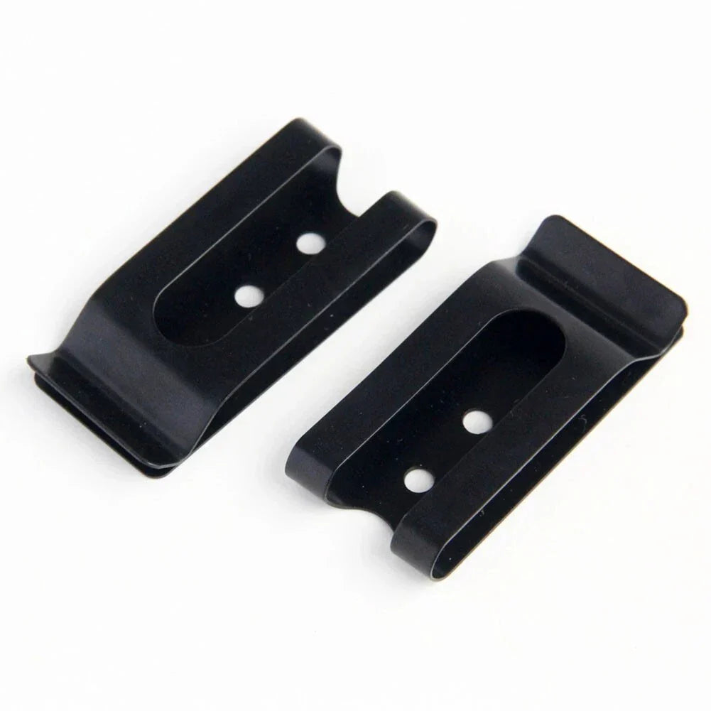 Belt Clip Hook 2 x Flat Base Manganese Steel Accessories for Vehicle