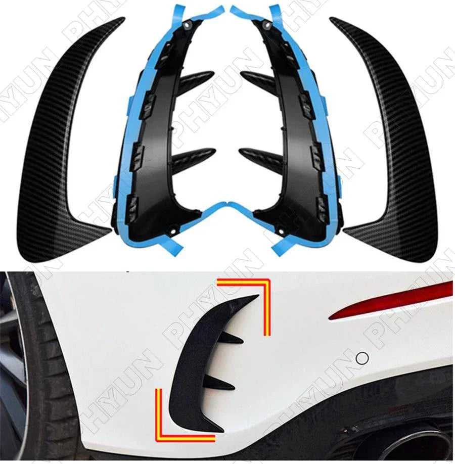 Rear Bumper Trim Lip Side Splitter for A160 A250 A35 AMG Line Sedan (2013-2023)