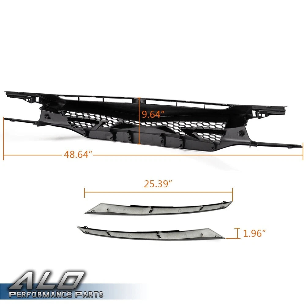 Battle Style Front Bumper Grille for Honda Civic (2016–2021)