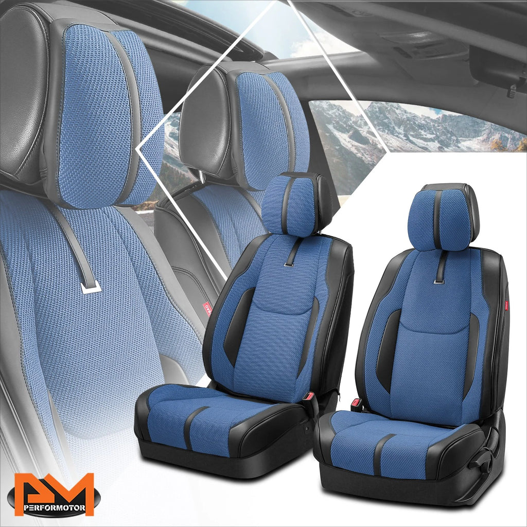 Front Row Bucket Seat Covers for Universal Vehicles (Drive Series) Blue