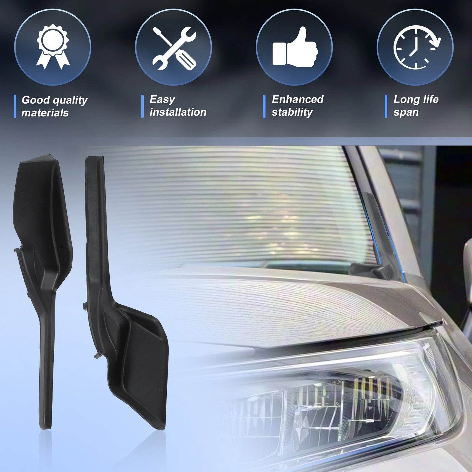 Front Windshield Wiper Side Cowl Trim Cover for Toyota RAV4 (2019–2024)