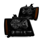 Smoked Black Housing Amber Corner Headlights for Chevy Tahoe (2007–2014)