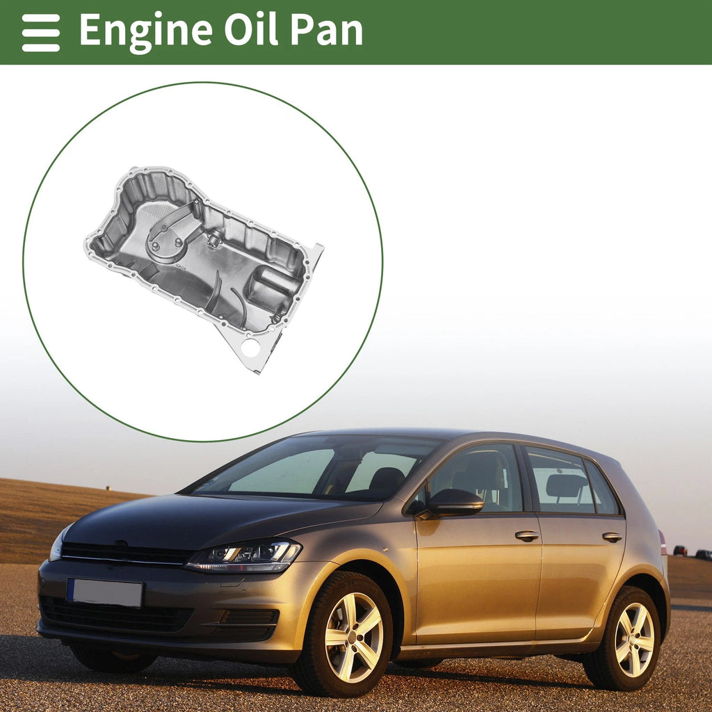 1 Pc Engine Oil Pan for Volkswagen Golf (1999–2005) No.021103601L Aluminum Silver