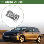 1 Pc Engine Oil Pan for Volkswagen Golf (1999–2005) No.021103601L Aluminum Silver