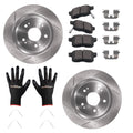 Rear Brake Rotors & Ceramic Pads Kit for Acura TSX (2009–2014) Honda Accord (2008–2017)
