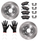 Rear Brake Rotors & Ceramic Pads Kit for Acura TSX (2009–2014) Honda Accord (2008–2017)
